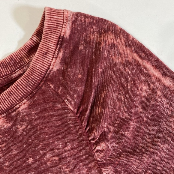 Pilcro (Anthropologie) Mineral Washed Long Sleeve Tee Burgundy Red Size L - Picture 5 of 7